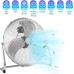 20" 50cm 3 Speed 55W Metal Chrome Floor Fan