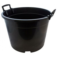 Round Black 65 Litre Pot